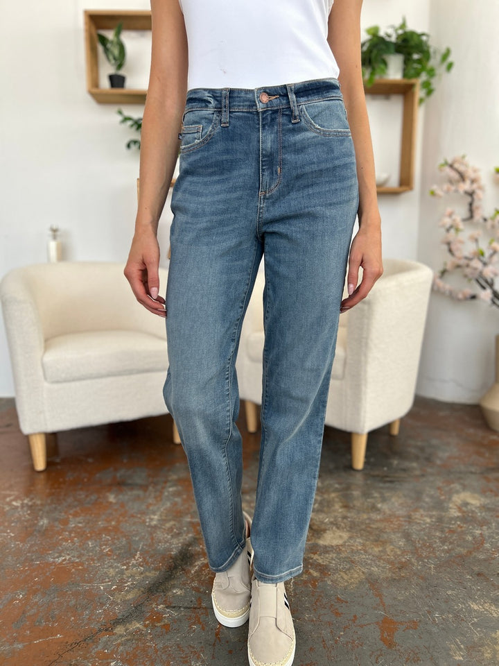 Medium Judy Blue Full Size High Waist Straight Jeans