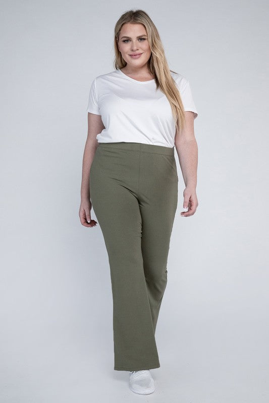 Army Green Plus Everyday Flare Bottoms