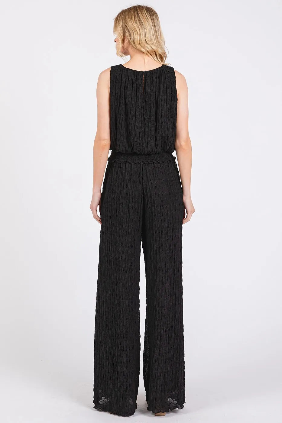 Mittoshop Textured Stretchy Crop Tank And Pants Set