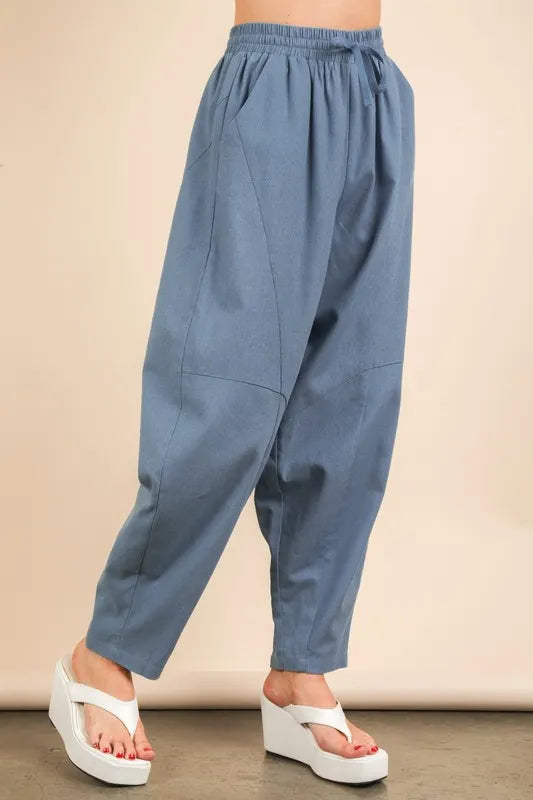 Denim Very J Solid Barrel Comfy Woven Pants 2