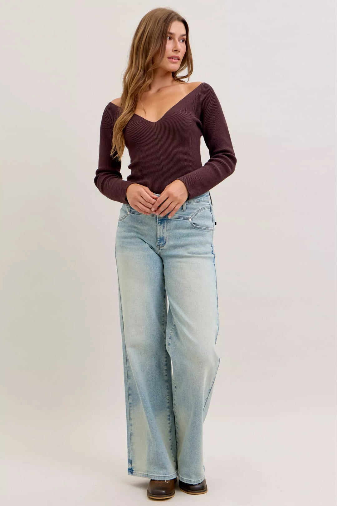 Md Judy Blue High Waist Column Straight Jeans