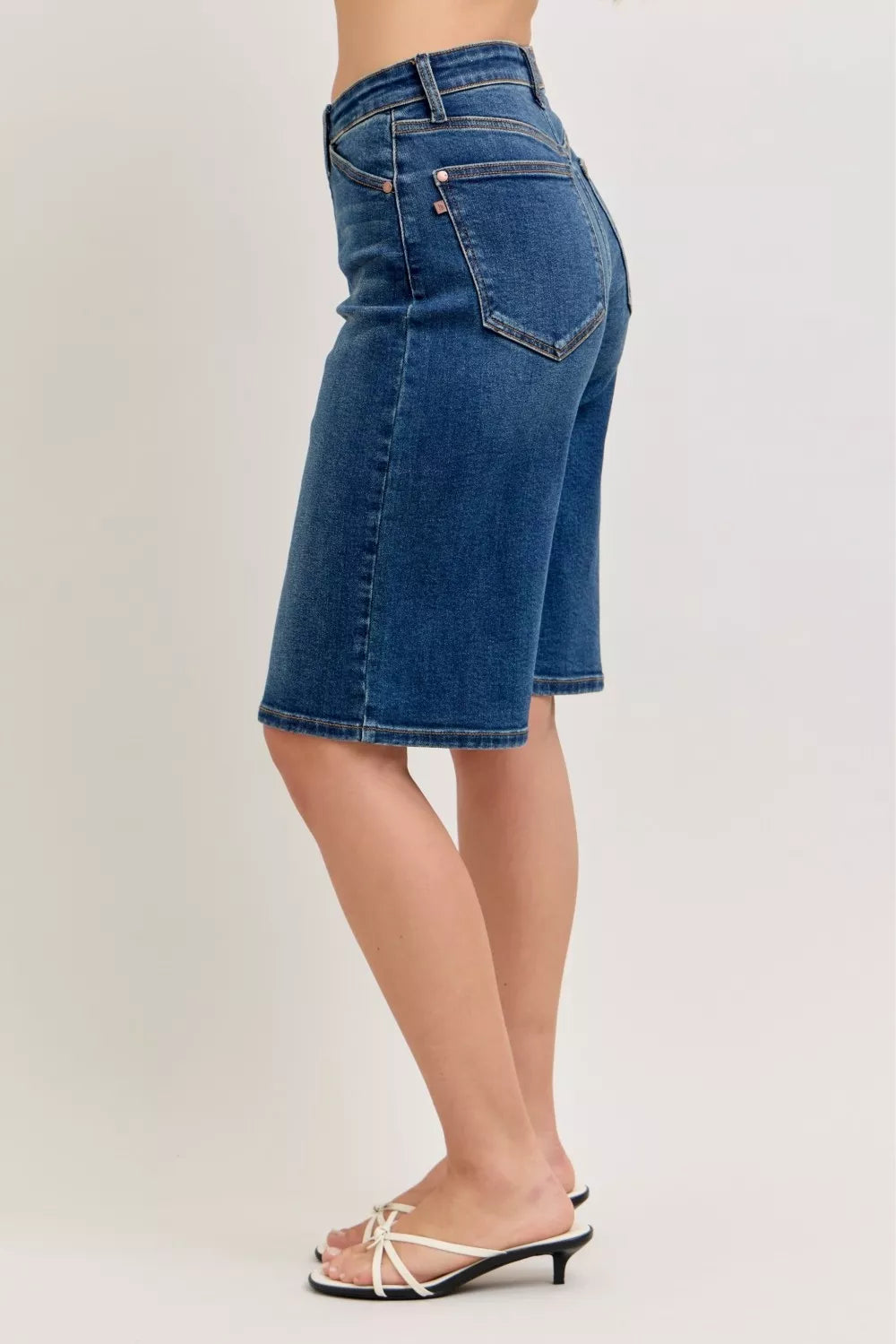 Dk Judy Blue High Waist Bermuda Denim Shorts