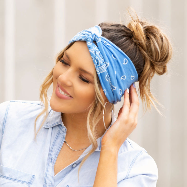 Wine Red Bandana Twist Headwraps