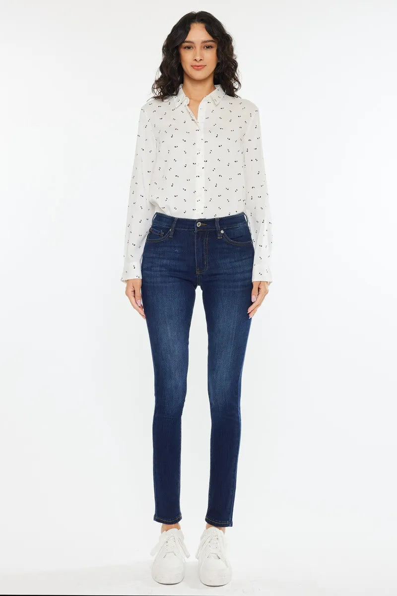 Super Dark Kancan Mid Rise Super Skinny Jeans