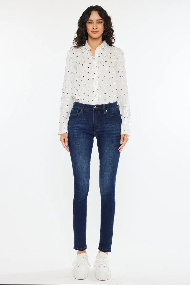 Super Dark Kancan Mid Rise Super Skinny Jeans