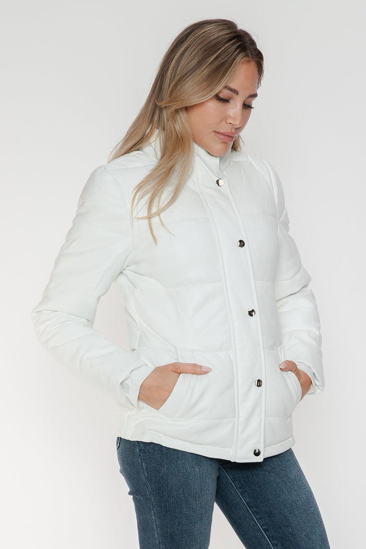 Ymi Pocketed Zip Up Turtleneck Puffer Jacket 1