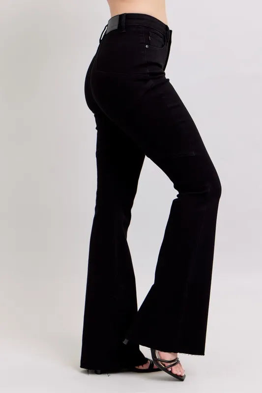 Bk Judy Blue Full Size High Waist Star Seam Detail Flare Plus Size