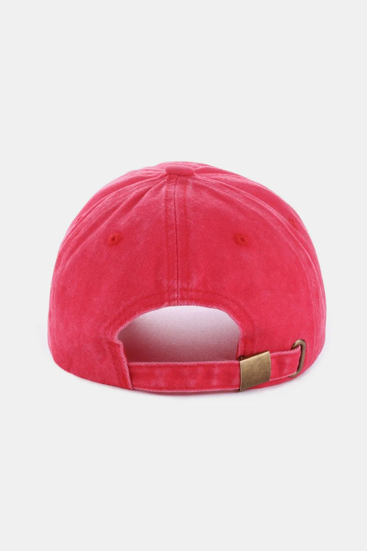 Zenana Washed Atlanta Embroidered Baseball Cap