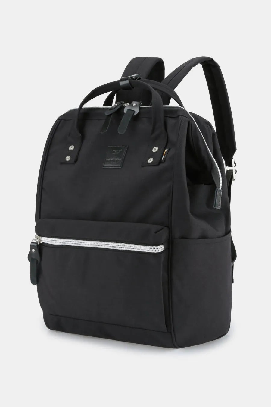 Black Himawari Waterproof Design Arcuate Shoulder Strap Backpack Bag With Handles