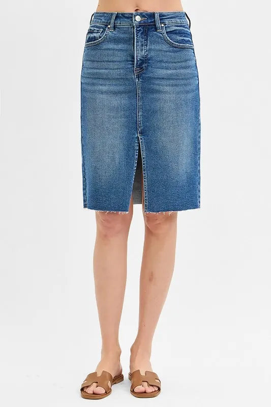 Medium Risen High Rise Front Slit Pencil Skirts