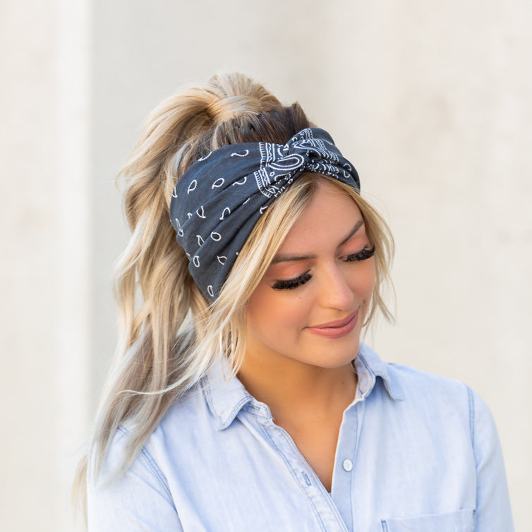 White Bandana Twist Headwraps