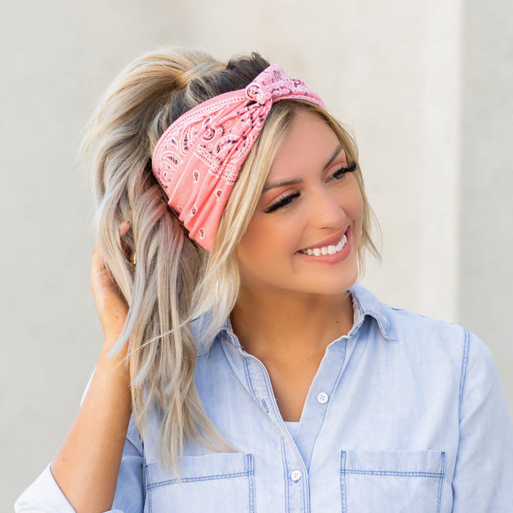Salmon Bandana Twist Headwraps