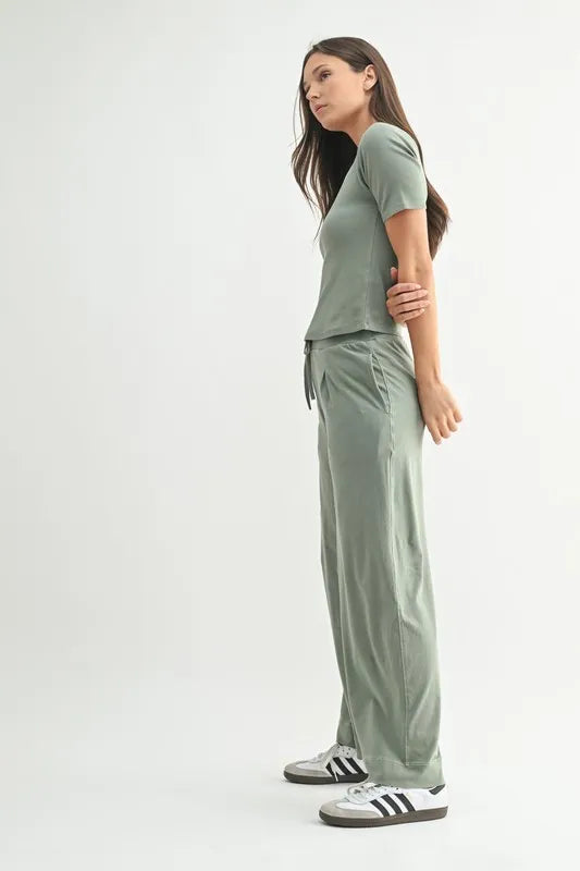 Shadow Mono B Vintage Ease Pima Cotton Tee And Pants Set 1