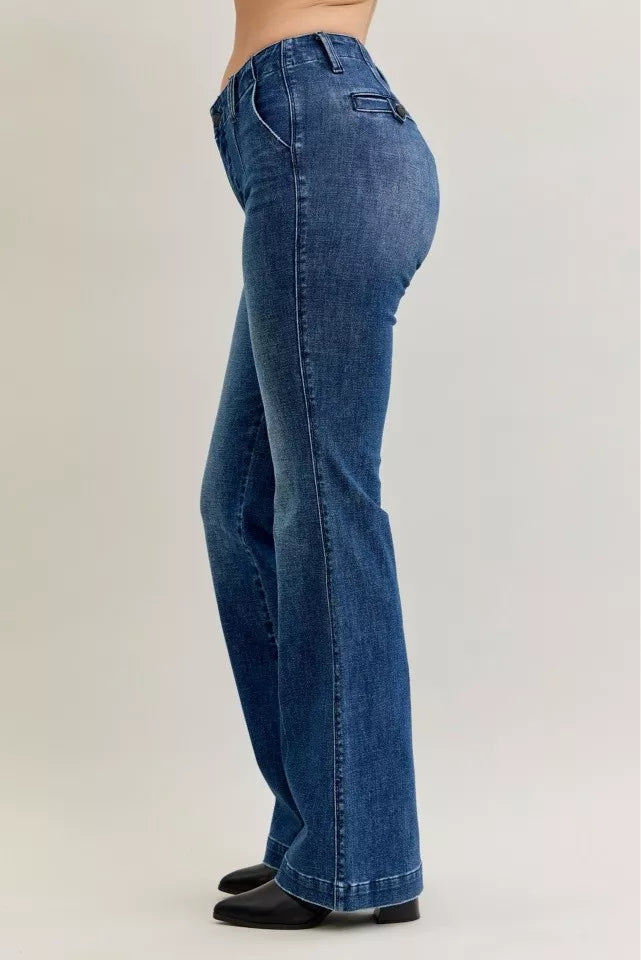 Dk Judy Blue Full Size Mid Rise Bootcut Jeans With Welt Pockets Plus Size