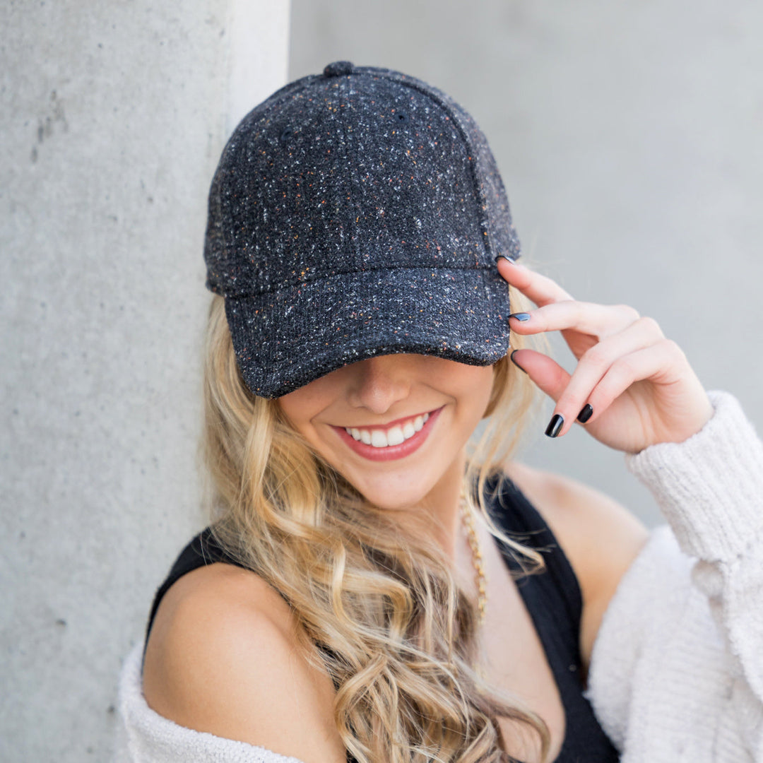 Cranberry Autumn Tweed Ball Caps