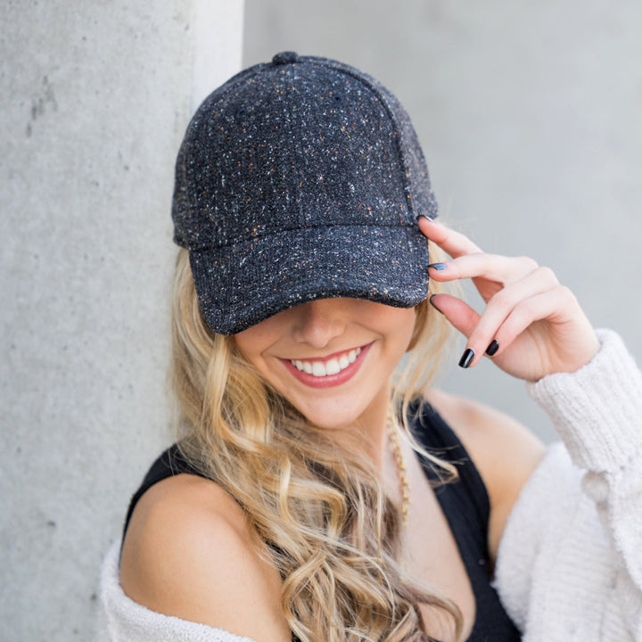Cranberry Autumn Tweed Ball Caps