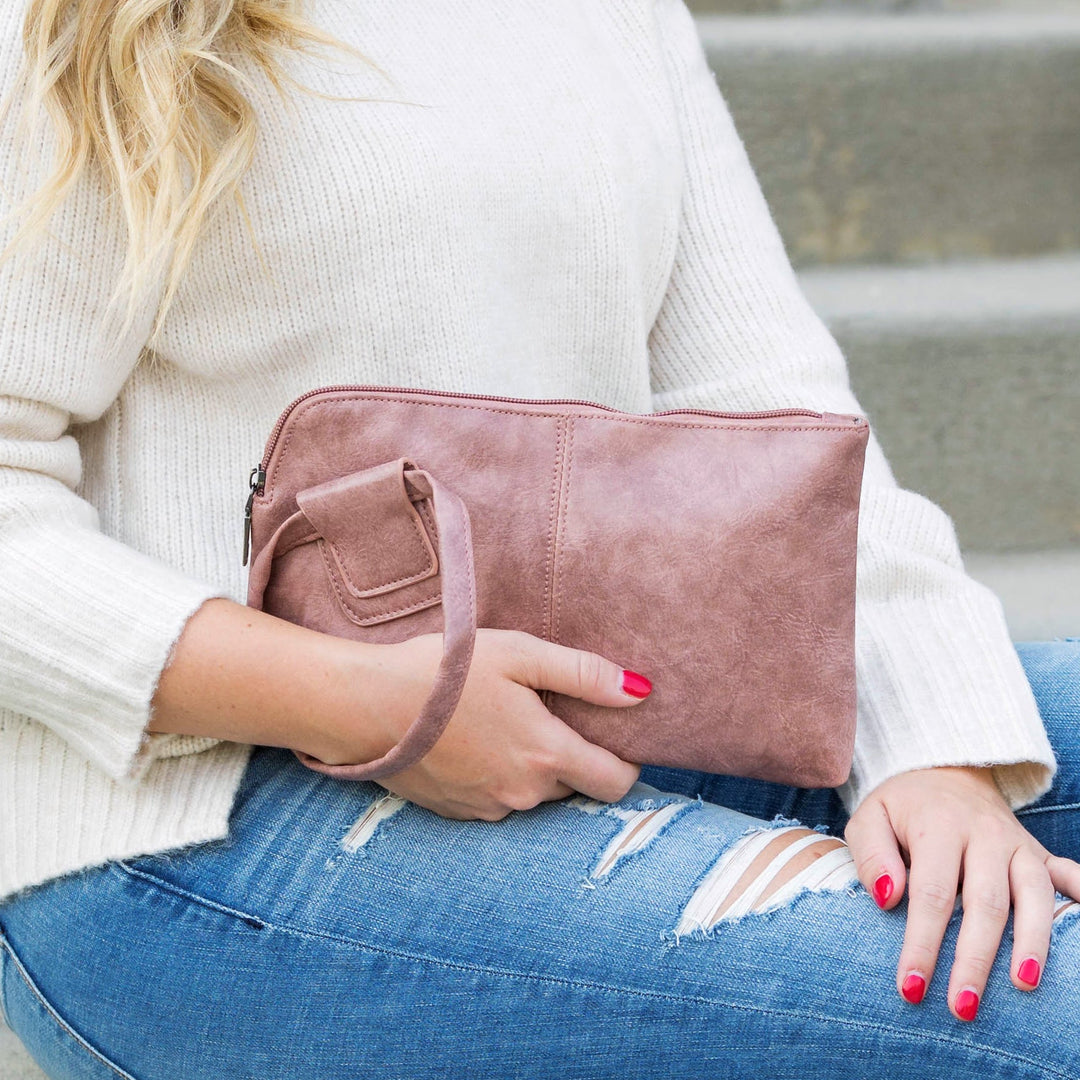Gray Wristlet Mini Clutch 1