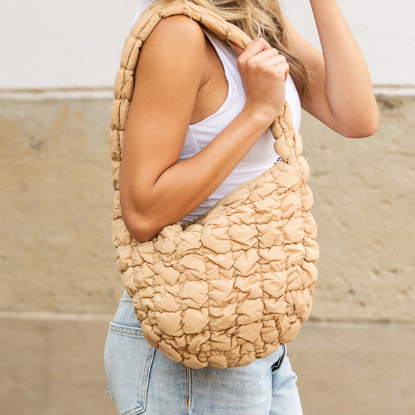 White Dale Quilted Shoulder Bag