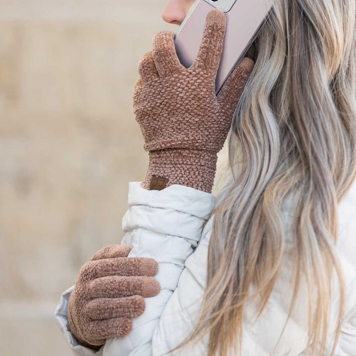 Steel Blue C C® Chenille Touch Gloves