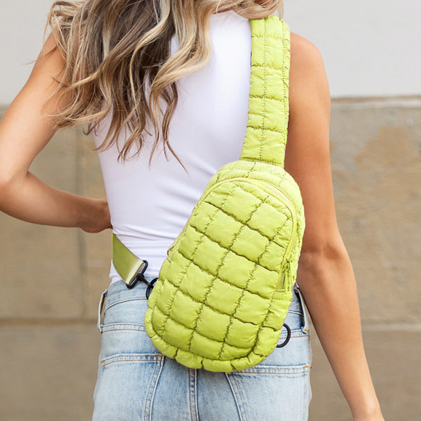 Latte Skyler Quilted Puffer Sling 1