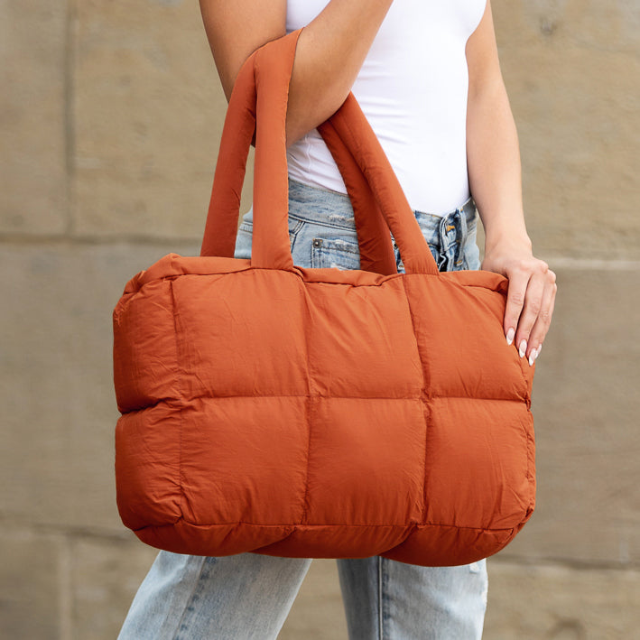 Black Daphne Puffer Tote 1