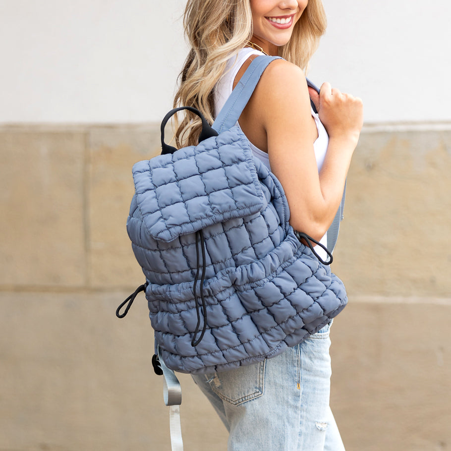 Stevie Quilted Puffer Backpack 1