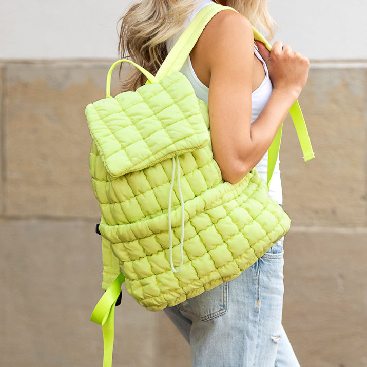 Ivory Stevie Quilted Puffer Backpack 1