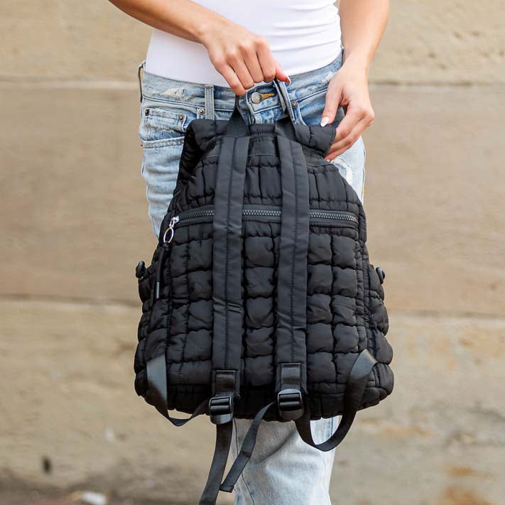 Citrine Stevie Quilted Puffer Backpack 1