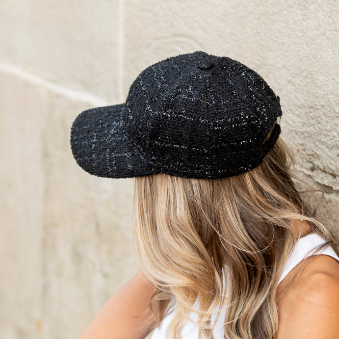 Tweed Sparkle Ball Cap 1