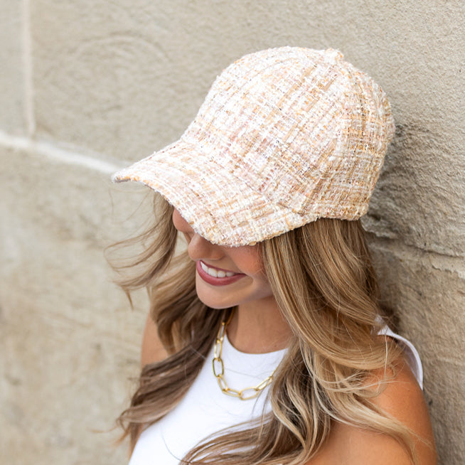 Tweed Sparkle Ball Cap 1
