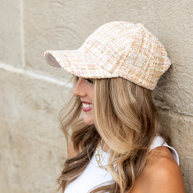 Tweed Sparkle Ball Cap 1