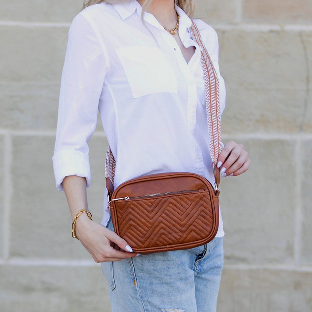 Everly Vegan Leather Camera Crossbody 1