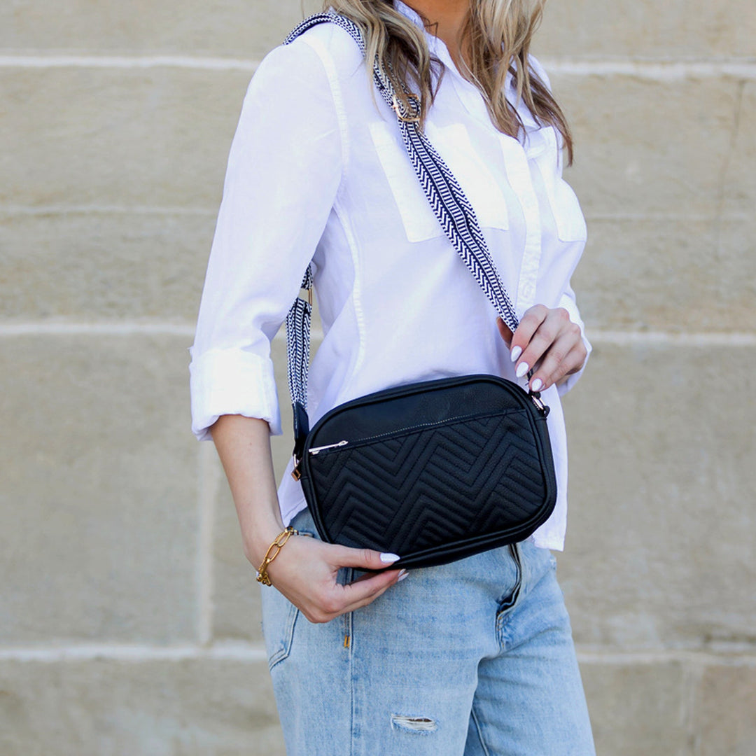 Everly Vegan Leather Camera Crossbody 1