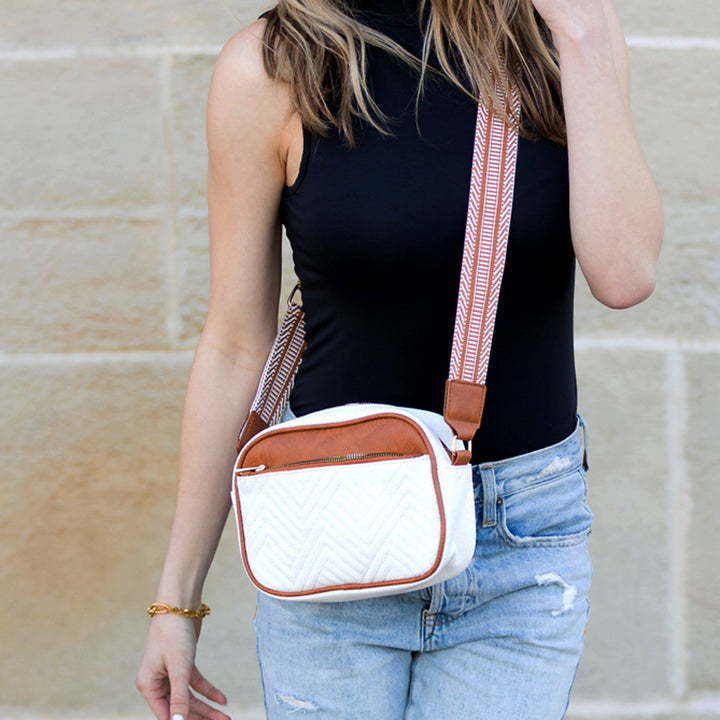 Black Everly Vegan Leather Camera Crossbody 1