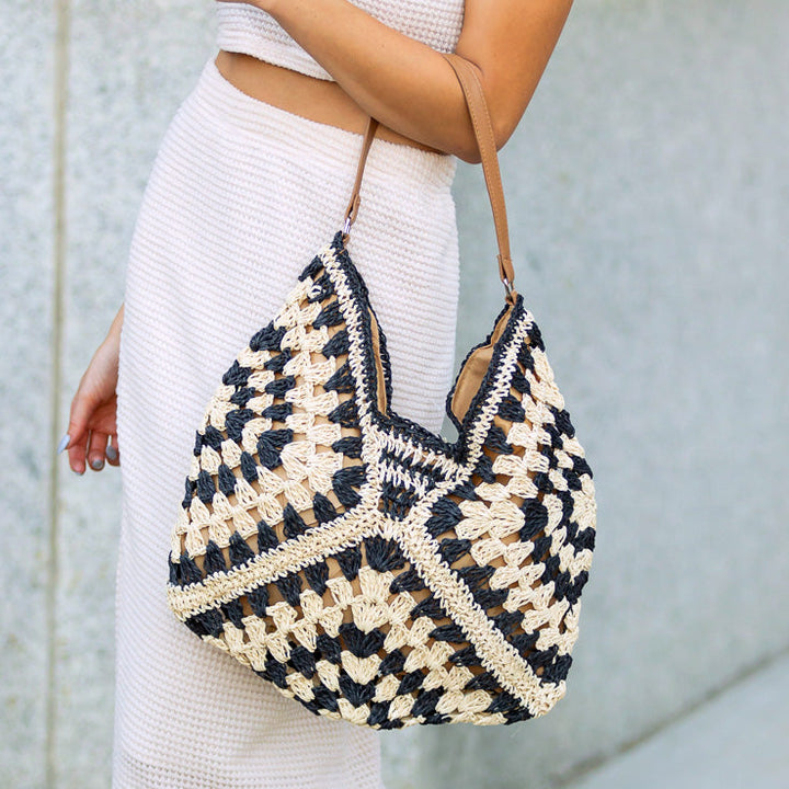 Dahlia Woven Straw Shoulder Bag 1