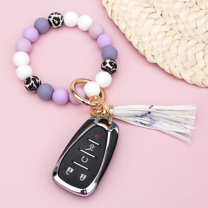 Silicone Monochromatic Key Ring Bracelet 1