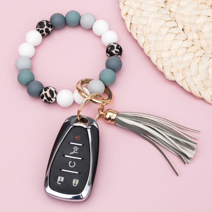 Silicone Monochromatic Key Ring Bracelet 1