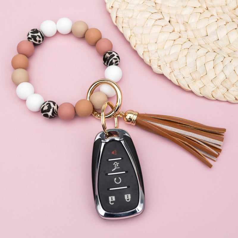 Silicone Monochromatic Key Ring Bracelet 1