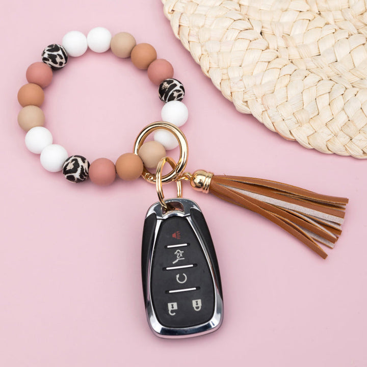 Silicone Monochromatic Key Ring Bracelet 1