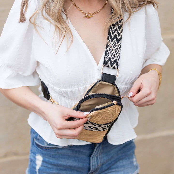 Navy Naomi Woven Guitar Strap Sling Bag 1