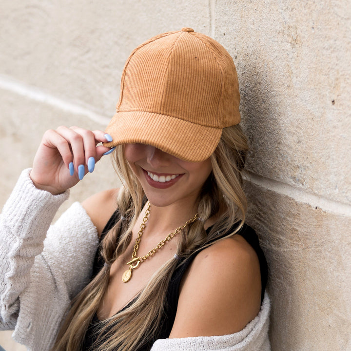 Mauve Corduroy Boyfriend Ball Cap 1