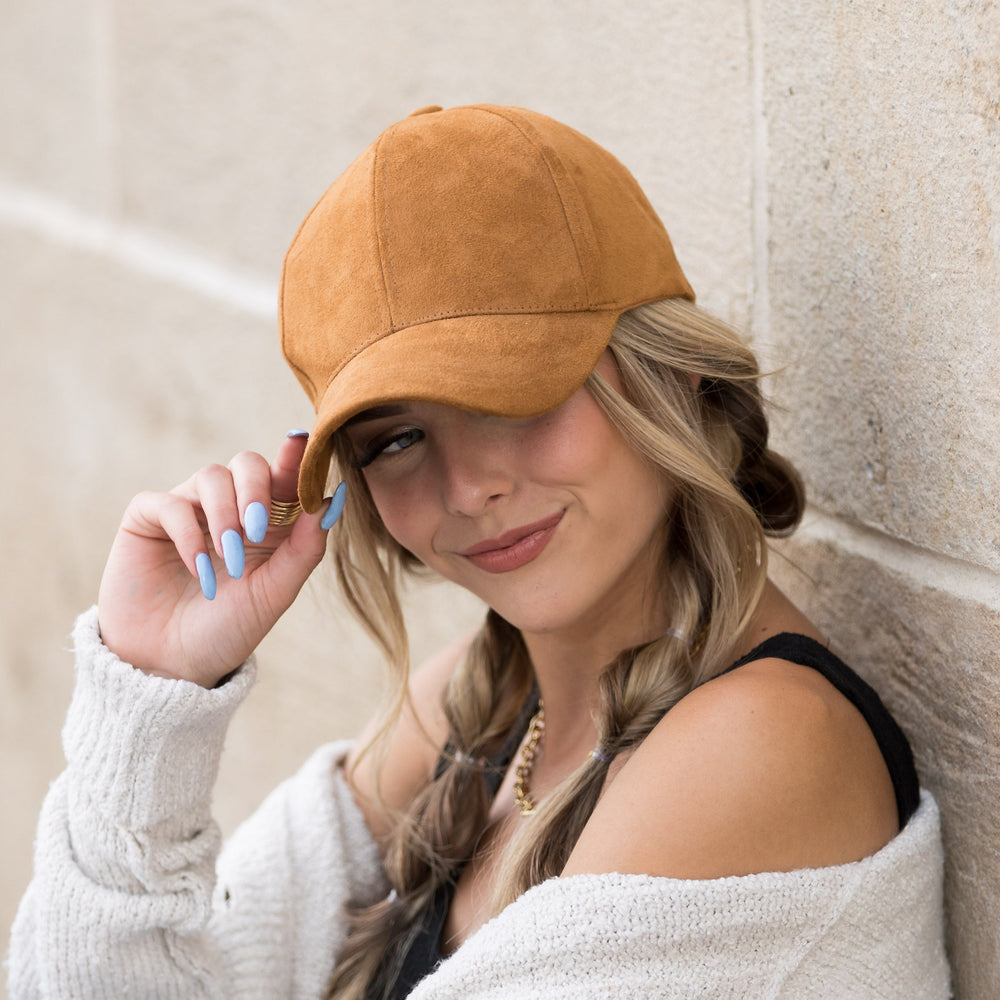 Blush Suede Boyfriend Ball Cap