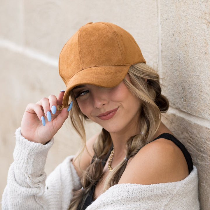 Blush Suede Boyfriend Ball Cap