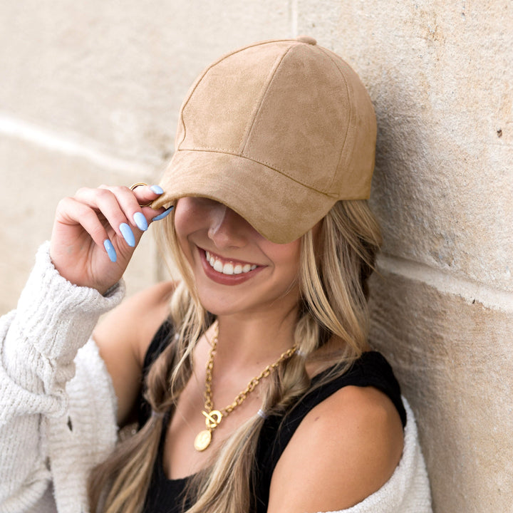 Gray Suede Boyfriend Ball Cap