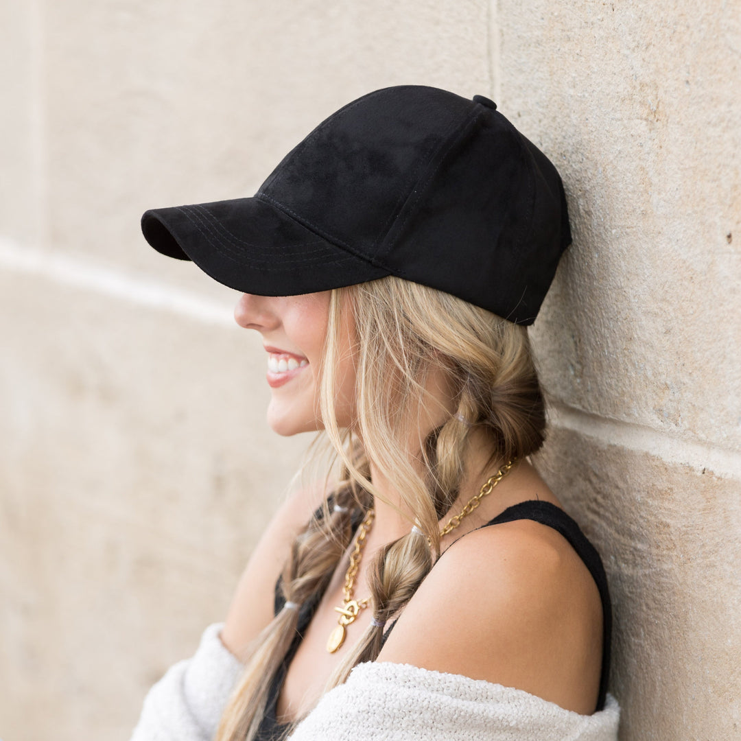 Wine Suede Boyfriend Ball Cap