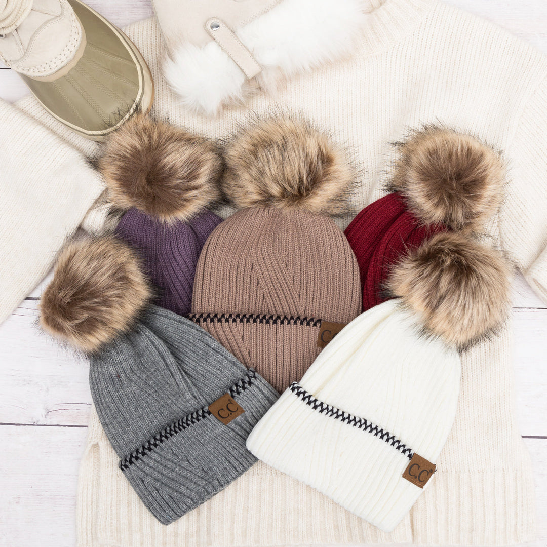 C C® Accent Cuff Pom Beanie