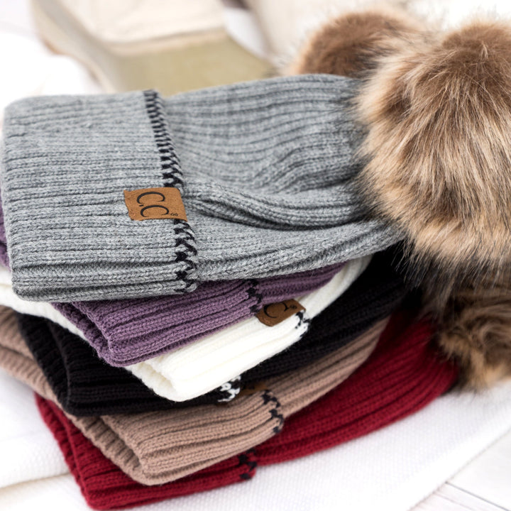C C® Accent Cuff Pom Beanie