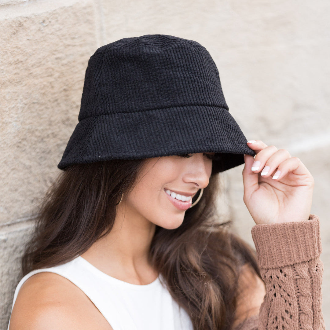 Tan Corduroy Bucket Hats