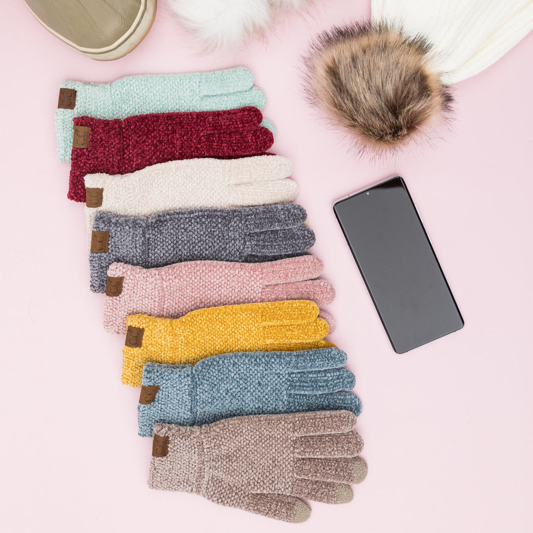 Earth Brown C C® Chenille Touch Gloves
