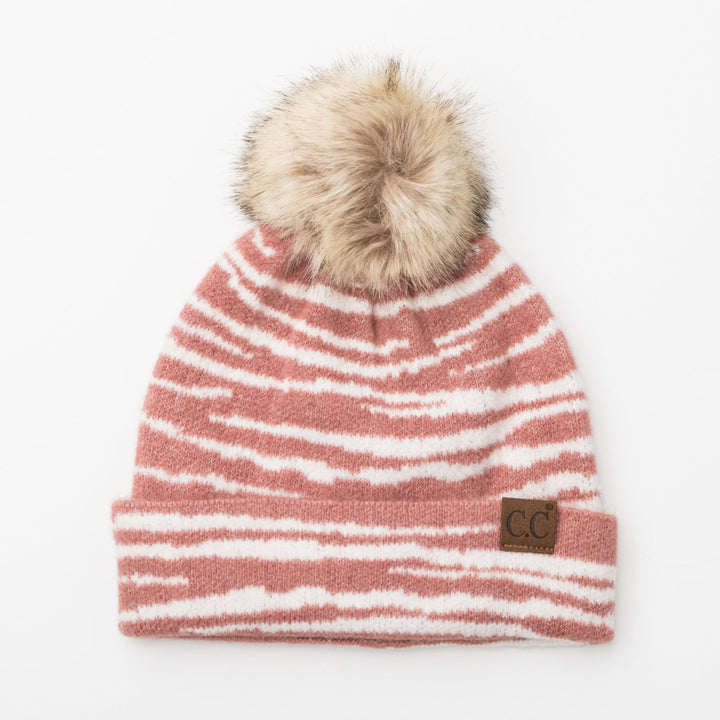 C C® Zebra Pom Beanie